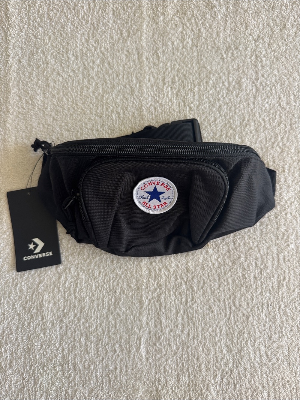 Converse Black All Star Belt Bag with Front Pocket
